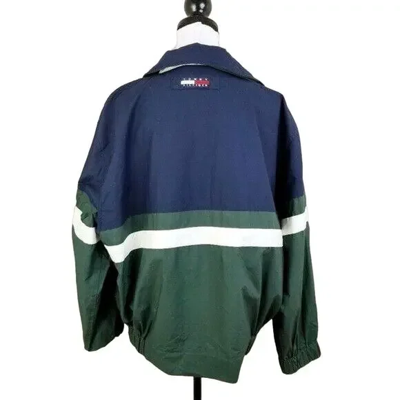 VTG 90s Y2K Tommy Hilfiger Zip Jacket M Streetwear Gorpcore Preppy Blokecore - Picture 3 of 14